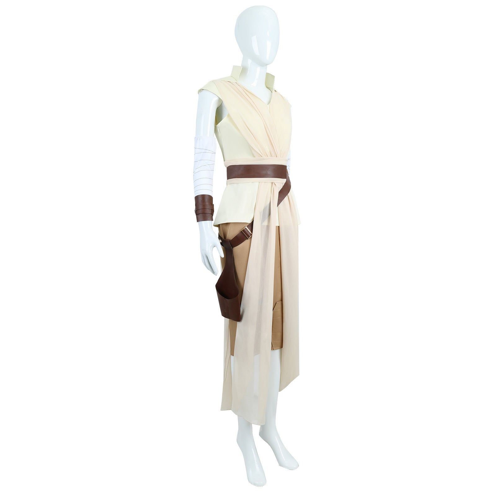 Costume Jedi Knight Rey Star Wars – Style Officiel pour Cosplay et Halloween