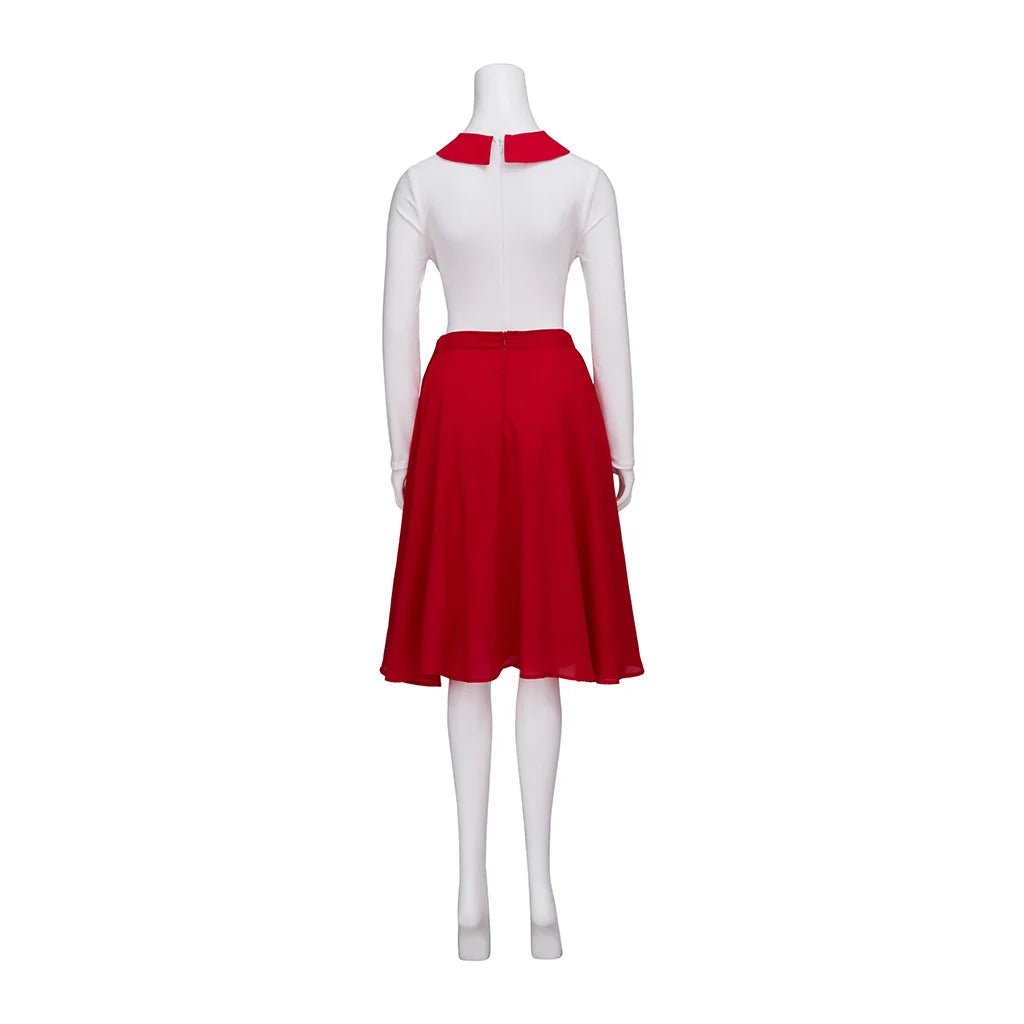 TV Grease : Rise of the Pink Ladies Costume de Cheerleading - Jupe Rouge avec Accessoires