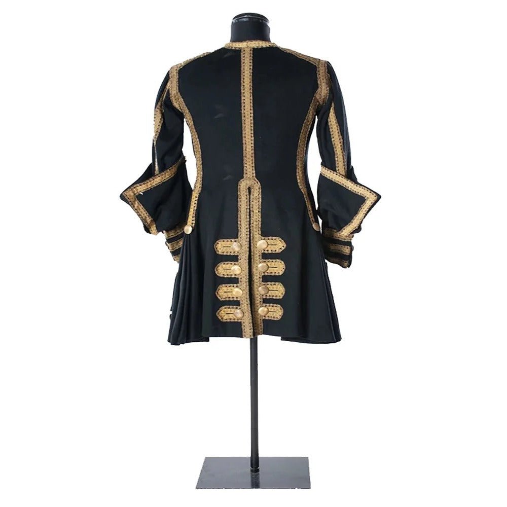 Manteau Gothique Steampunk Victorien pour Hommes - Veste de Pirate Noire | Costume Médiéval Personnalisé par L'AniMirage