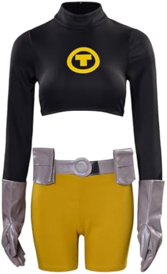Costume Cosplay Femme Teen Titan Terra - Tenue de Super-héroïne pour Halloween