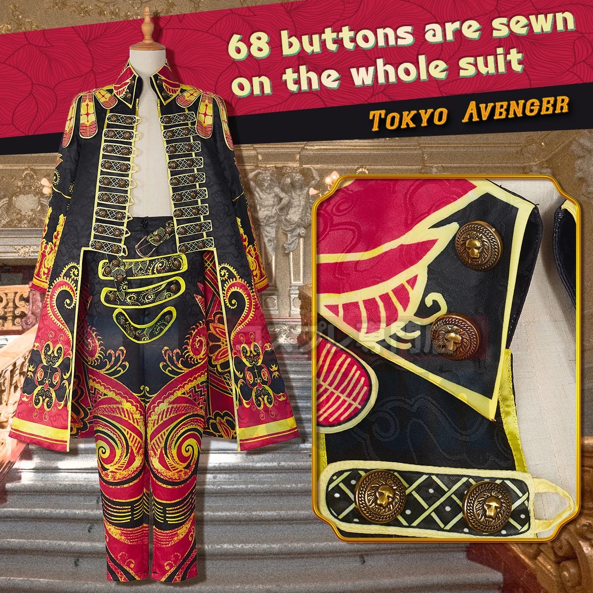 Costume Cosplay Tokyo Revengers Manjiro Sano Mikey Volume 24 Manga Couverture Personnage Manteau Halloween Noël 2XL