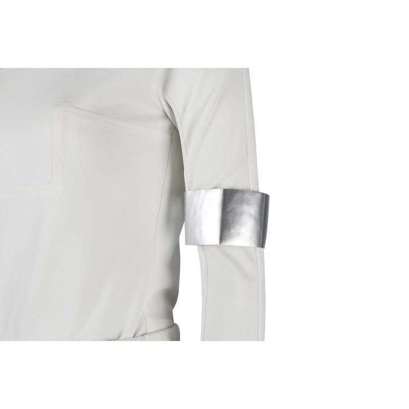 Costume Cosplay Reine Amidala Padmé - Tenue de Combat Blanche avec Cape pour Femmes
