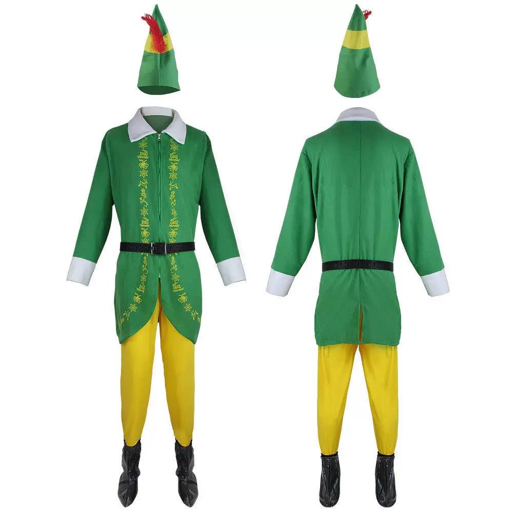 Nouveau Costume Cosplay de Noël | Tenue d'Elfe de Santa Claus | Costume Anime Vert Festif pour Hommes