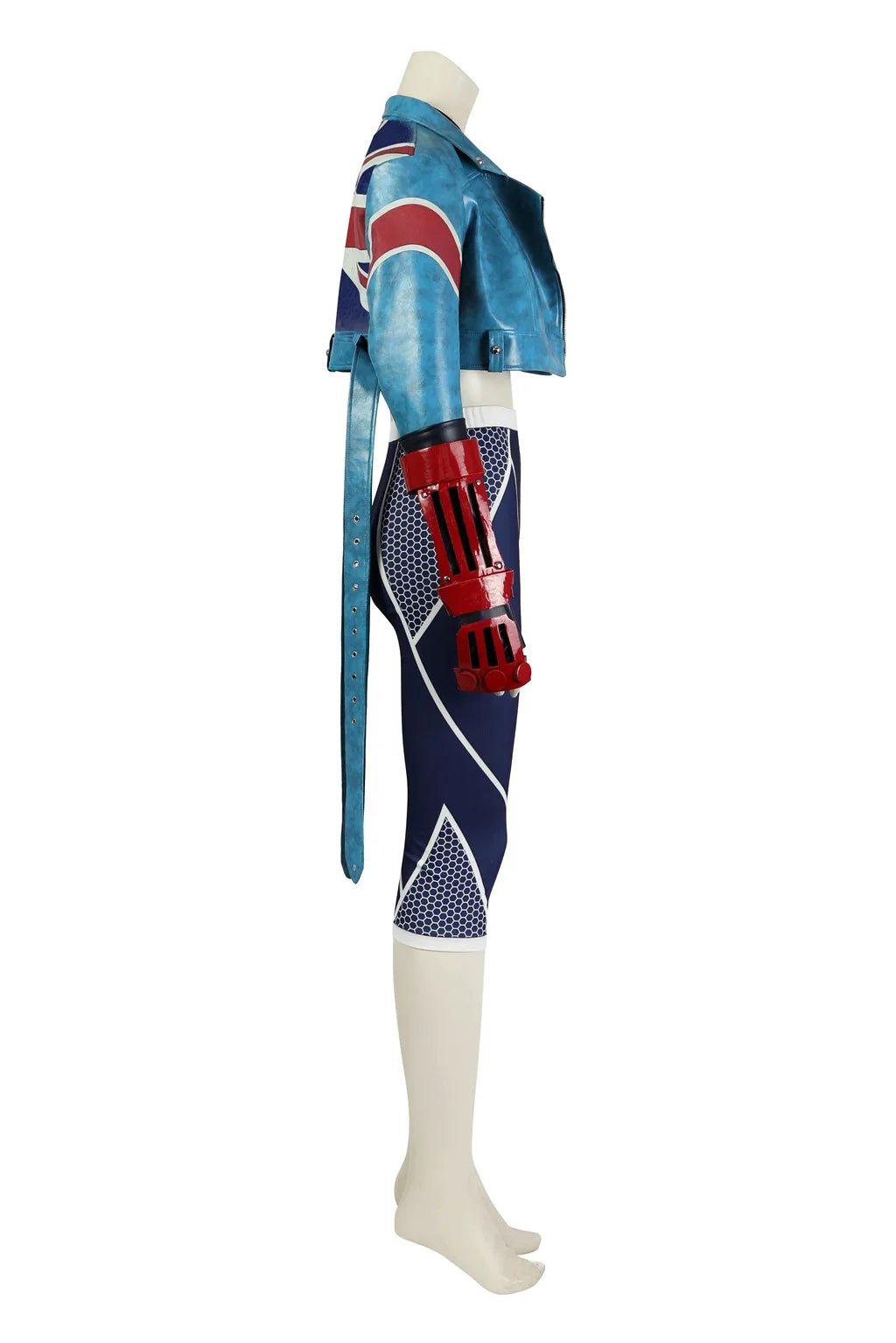 Costume Cosplay Cammy pour Femmes - Veste Punk, Crop Top & Pantalon - Ensemble Complet pour Halloween, Carnaval