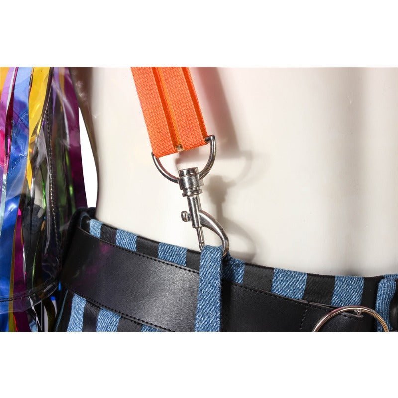 Costume Cosplay Harley Quinn Arc-en-Ciel Haut de Gamme pour Halloween