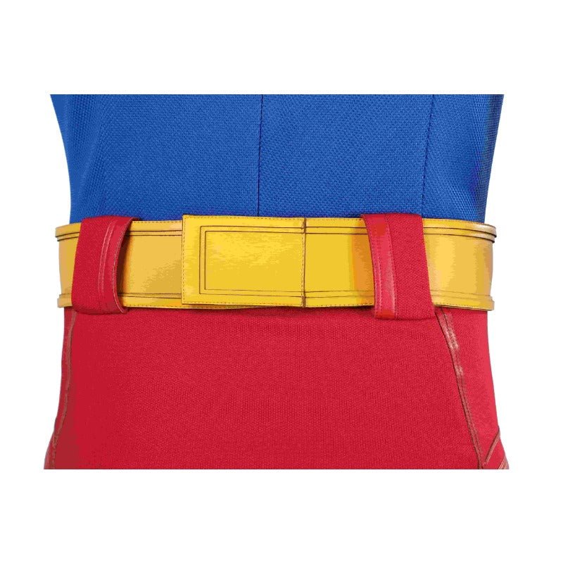 Costume Cosplay Superhero Legacy Clark Kent - Combinaison Zentai Bleue avec Cape Rouge