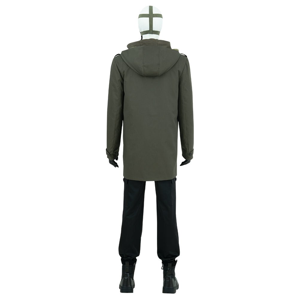 Veste Riddler Vert Armée Costume Cosplay | Manteau à Marque Question pour Halloween