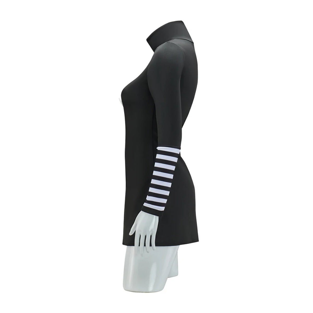 Costume Cosplay Marionette Robe Noire avec Bas Rayés pour Femmes Adultes