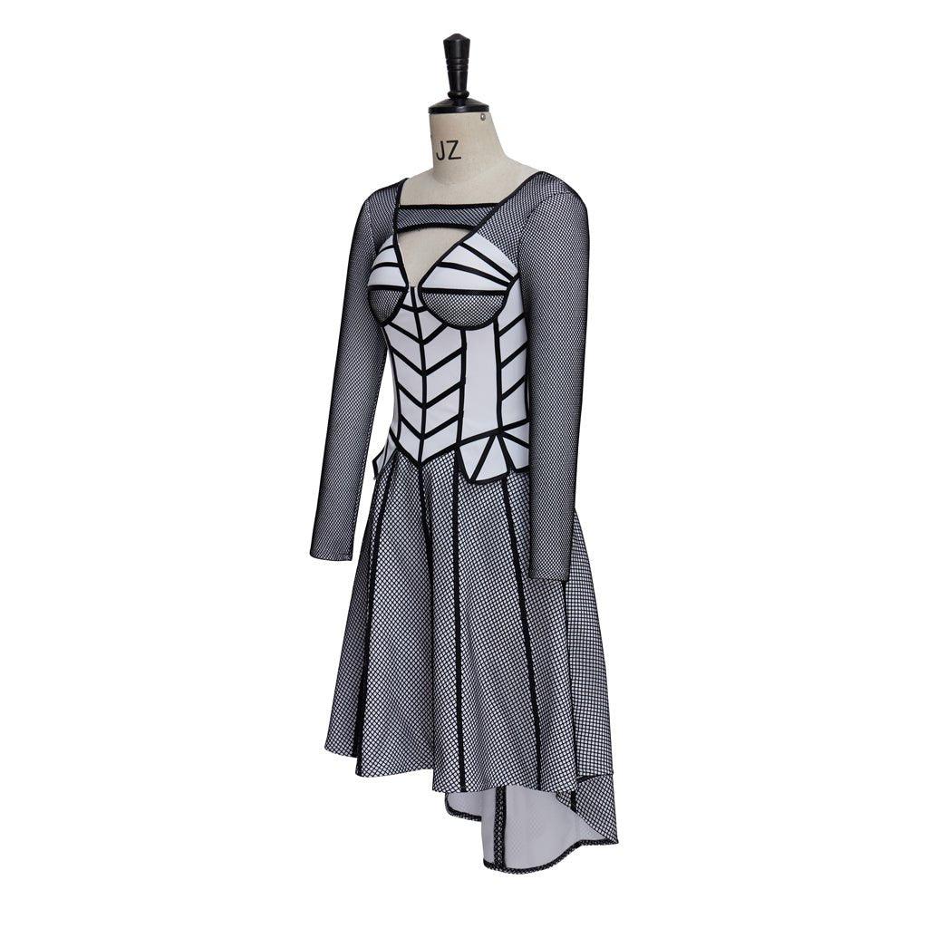 Costume Cosplay Jane Seymour Six the Musical | Robe Bordée Noir pour Femme
