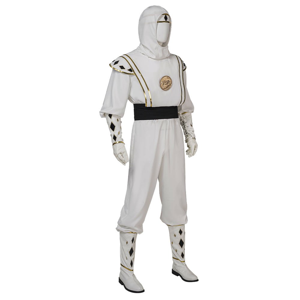 Costume Cosplay Authentique Power Rangers Ranger Blanc Ninja Tommy Oliver