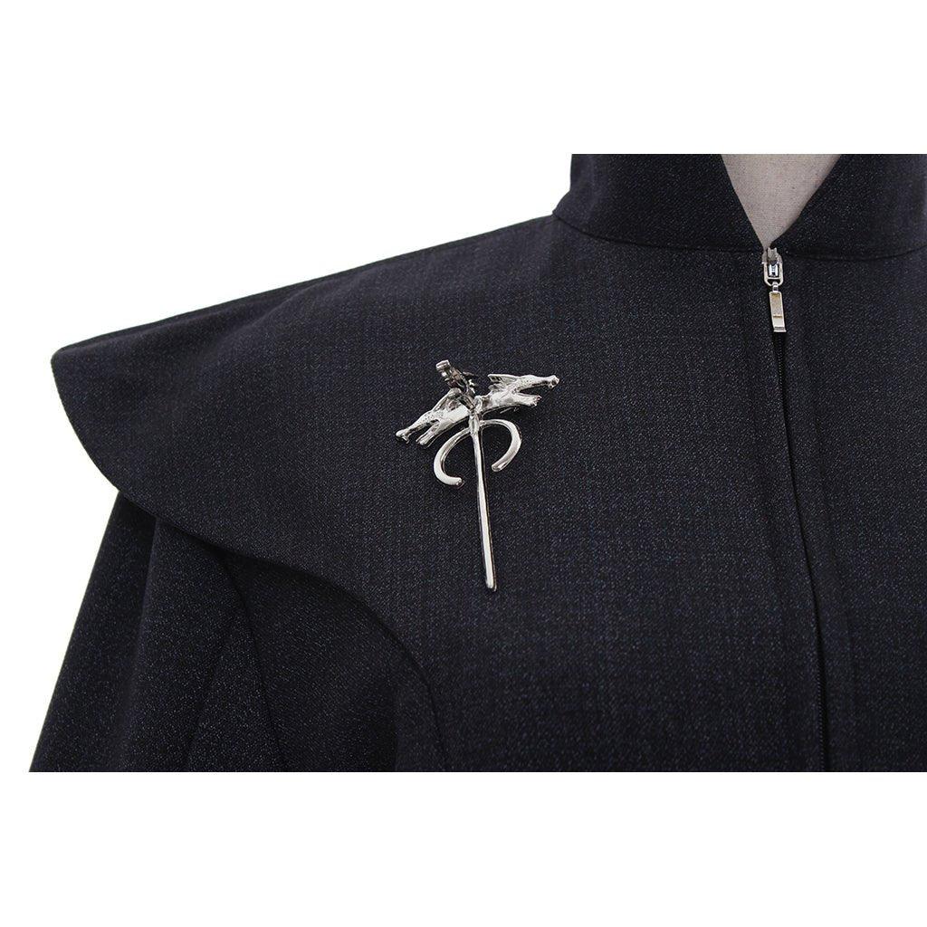 Costume Cosplay Daenerys Targaryen Noël | Robe Noire Moyen Âge & Cape