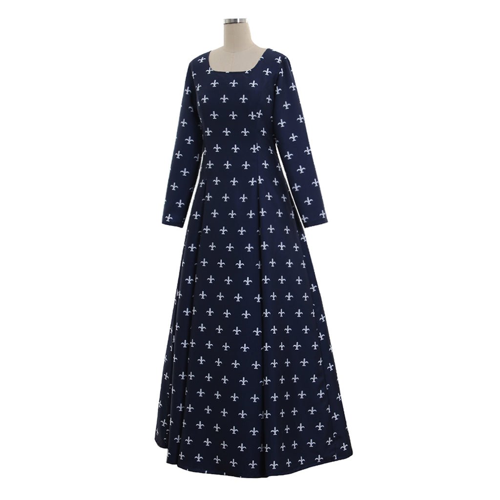 Robe Renaissance Médiévale Bleue Printemps Sur Mesure pour Femmes - Costume Cosplay pour Fête