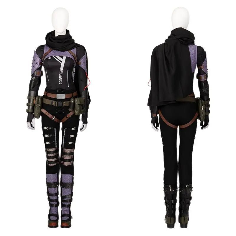 Costume Cosplay Apex Wraith Renee Blasey Peau Maléfique avec Écharpe Combinaison de Combat avec Accessoires pour Halloween Carnaval