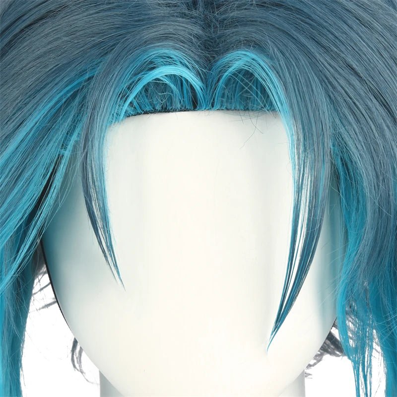 Perruque Cosplay Xiao Genshin Impact Perruque Cosplay Xiao 40cm Bleu Mélangé