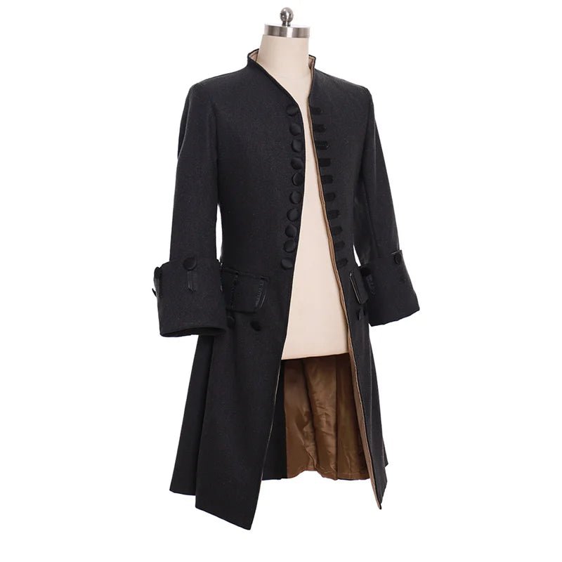 Manteau Trench Steampunk Edwardien Médieval Long Manteau Renaissance Costume Prince Vintage