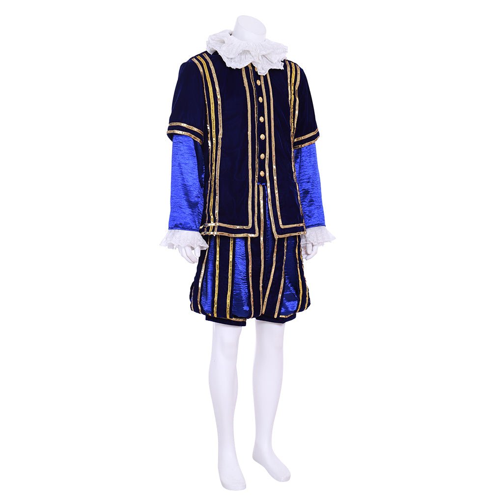 Costume de Roi Tudor Bleu - Costume Médiéval Renaissance pour Homme