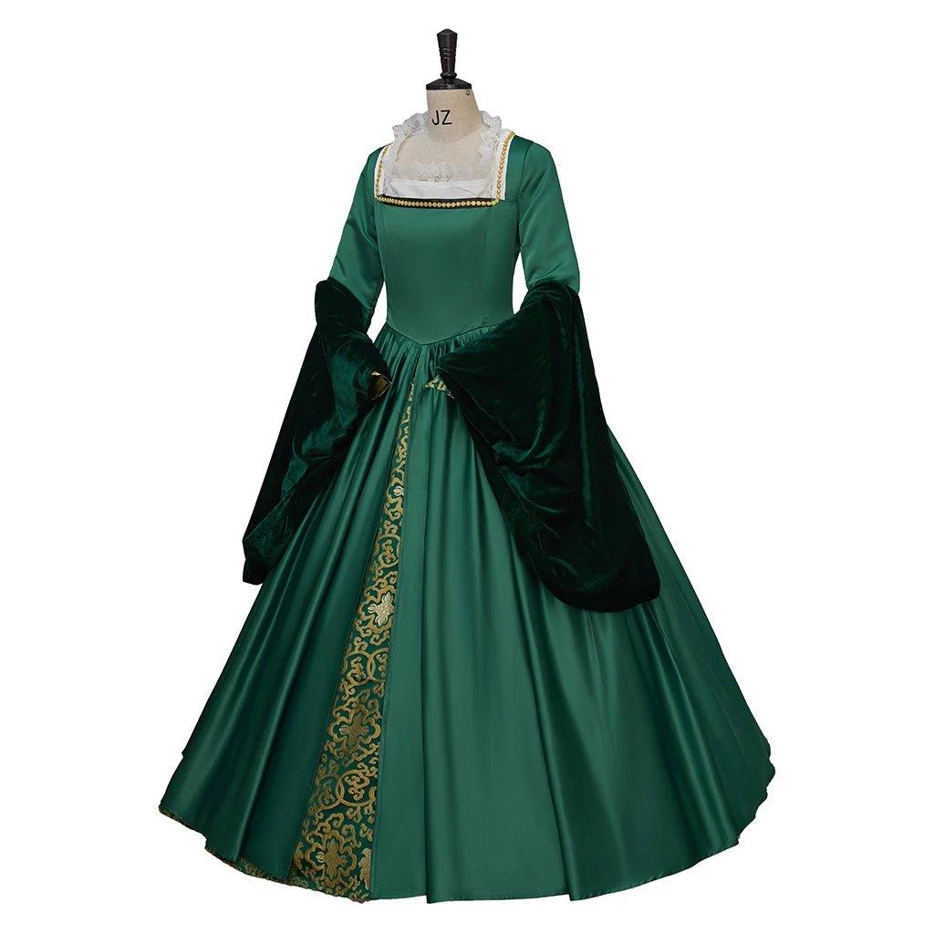 Costume Cosplay Reine Elizabeth Tudor Vert - Robe Inspirée