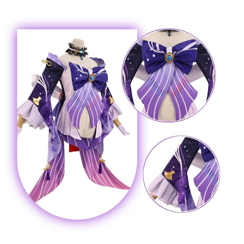Costume Cosplay Genshin Impact Kokomi Sangonomiya Kokomi Robe Femme Halloween Complet avec Coiffe
