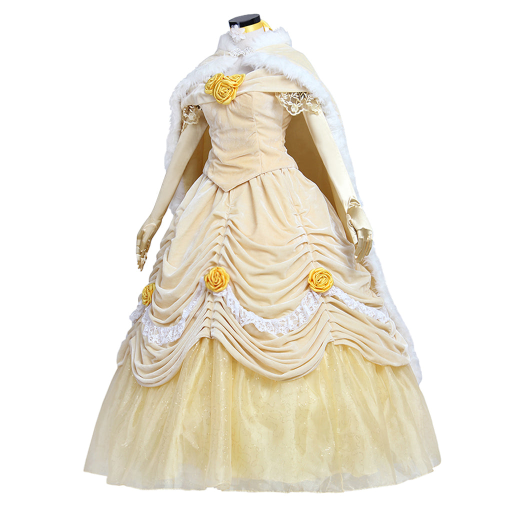 Costume Cosplay Belle - La Belle et la Bête | Robe Princesse Disney pour Halloween et Événements