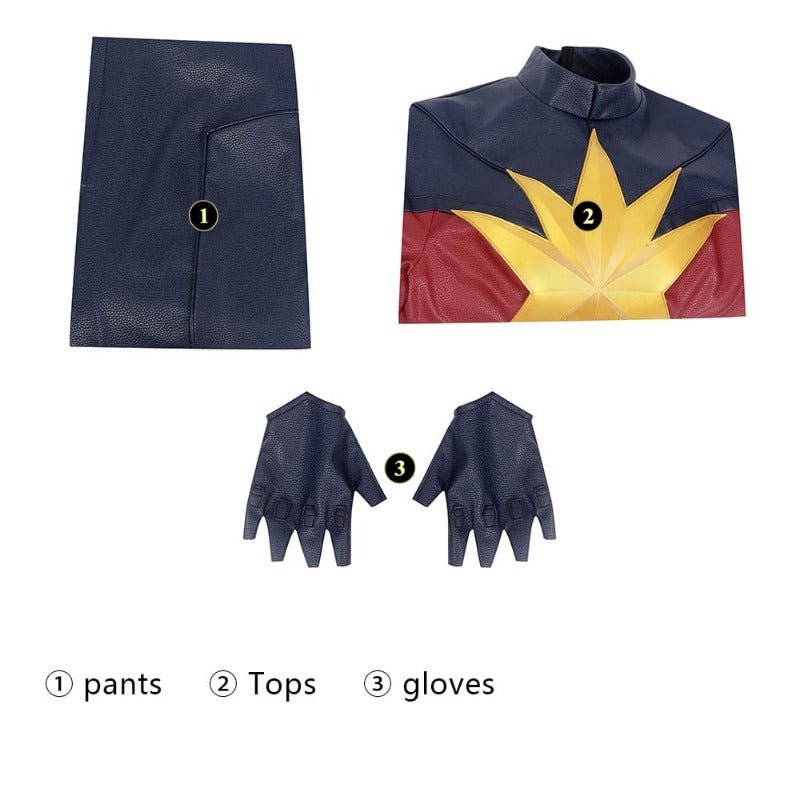 Costume Cosplay Captain Marvel 2 Carol Danvers en Cuir pour Halloween