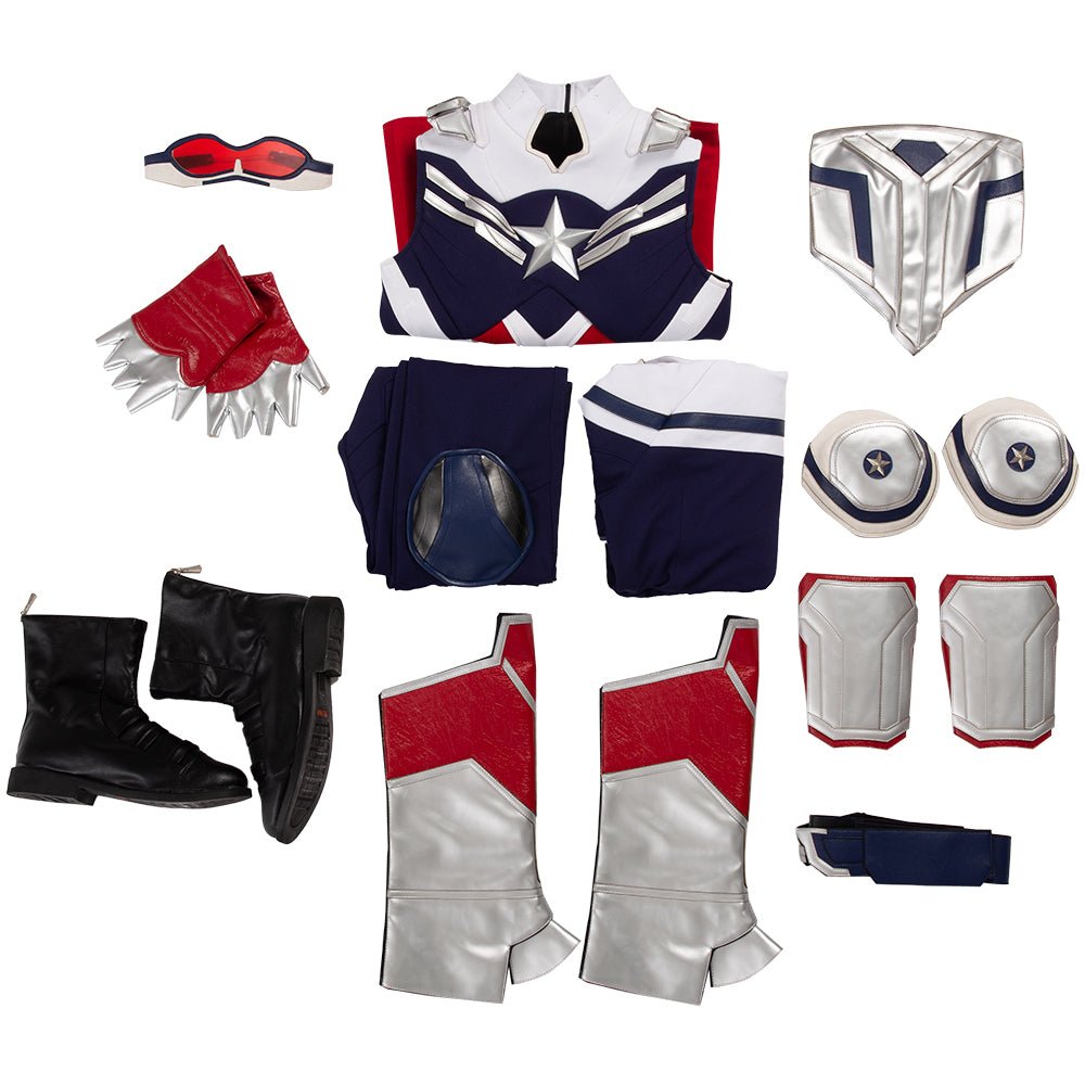 Costume Cosplay Faucon Sourire Héros pour Hommes, Costume Capitaine America, Déguisement Adulte Halloween, Armure, Nouveau