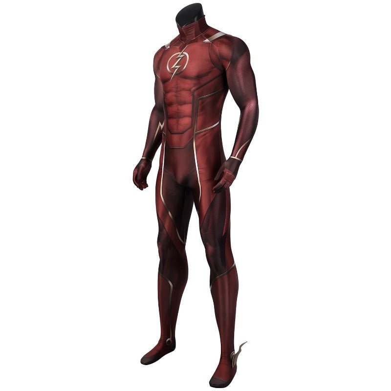 Costume Cosplay The Flash Barry Allen Combinaison et Masque Impression 3D