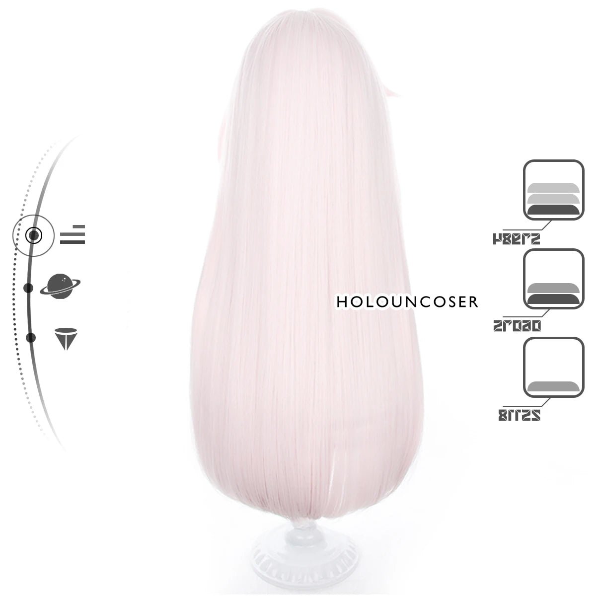 Perruque Cosplay Clara Honkai Star Rail Résistance à la Chaleur Fibre Synthétique Taille Ajustable Halloween Noël Fête