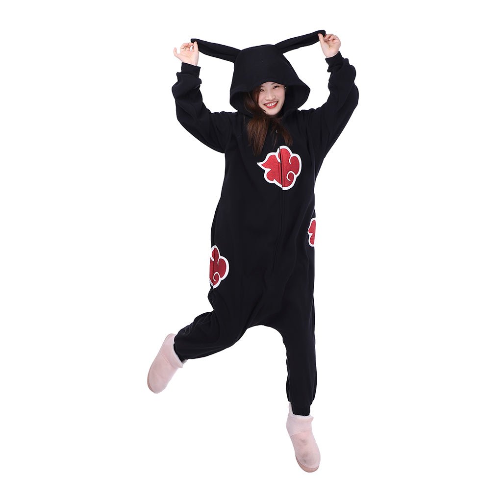 Pyjama Cosplay Naruto Akatsuki avec Oreilles de Lapin
