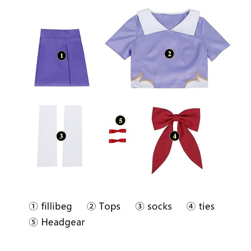 Costume Cosplay Gasai Yuno Mirai Nikki Uniforme JK Violet Sailor pour Fans d'Anime