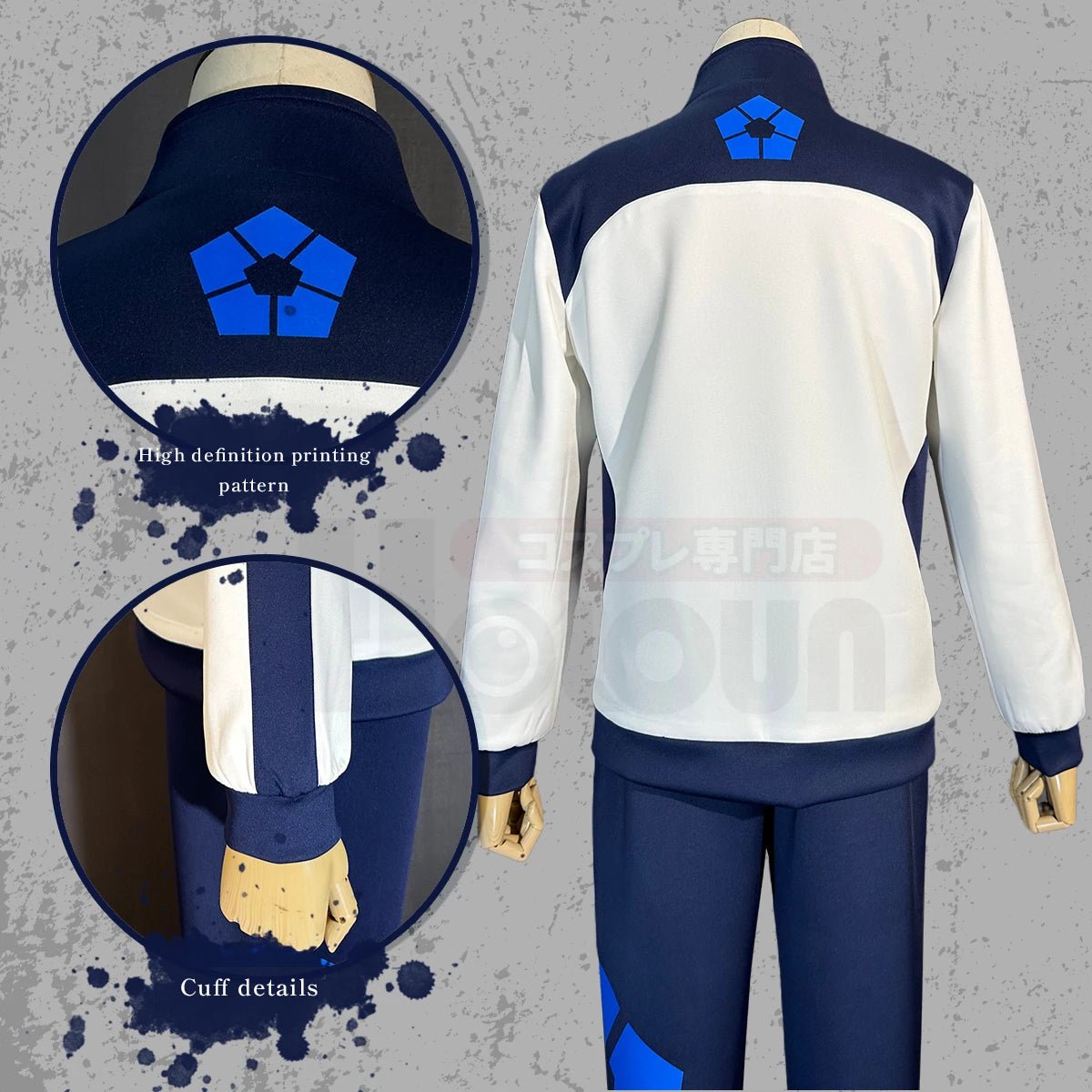 Costume Cosplay Blue Lock Reo Nagi Bachira Isagi Chigir - Survêtement Zippé Complet Brodé
