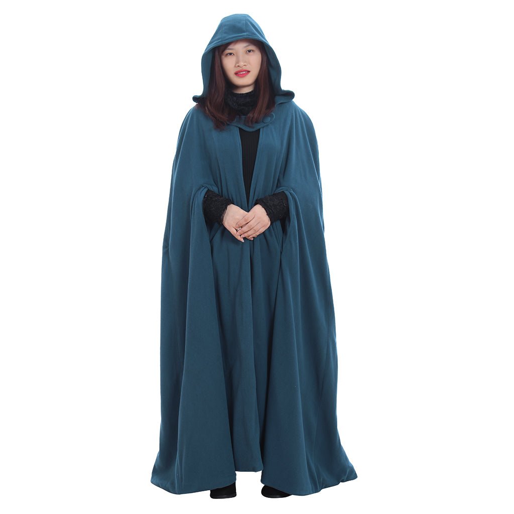 Cape d'Hiver à Capuche Trench pour Femmes Cape Gothique Trench Ouvert Cardigan Veste Manteau Cape Poncho Taille Plus