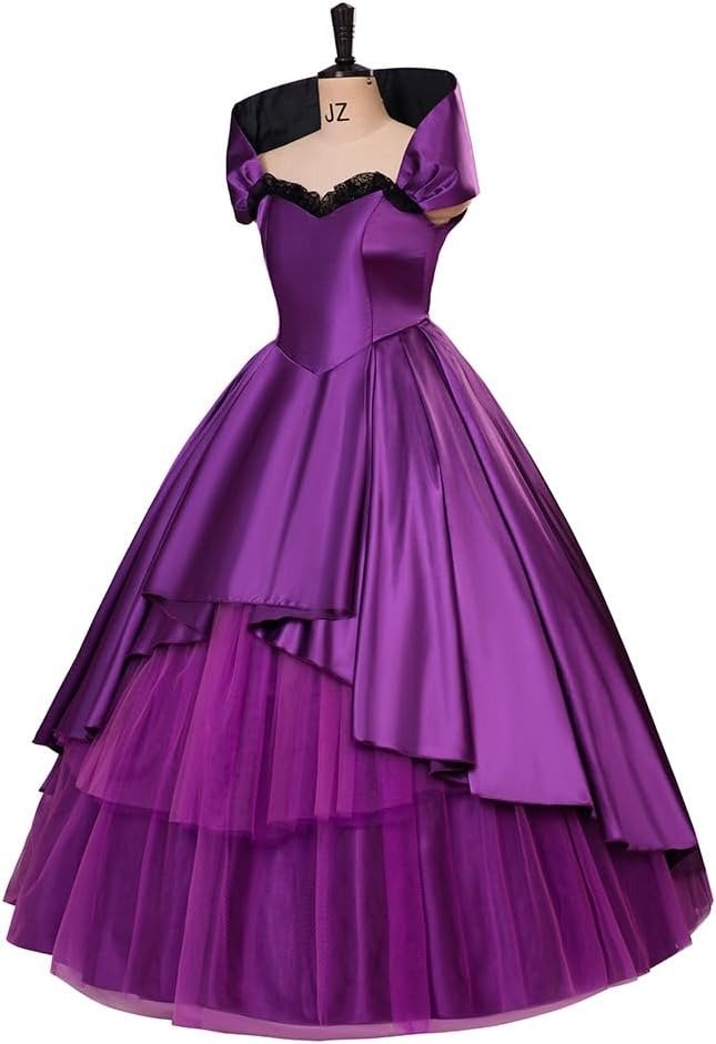Costume de Dame à Barbe de Cirque pour Femmes - Robe Tutu Musicale Violette pour Cosplay Théâtral