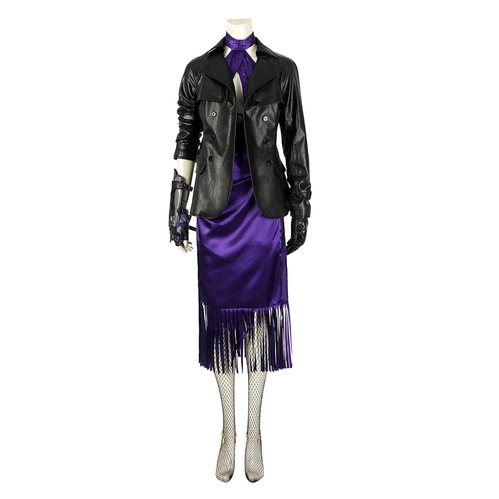 Costume Cosplay Nina Williams Femme - Ensemble Complet Veste Uniforme de Combat pour Fête Halloween Carnaval