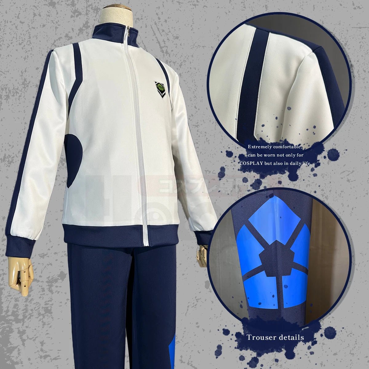Costume Cosplay Blue Lock Reo Nagi Bachira Isagi Chigir - Survêtement Zippé Complet Brodé