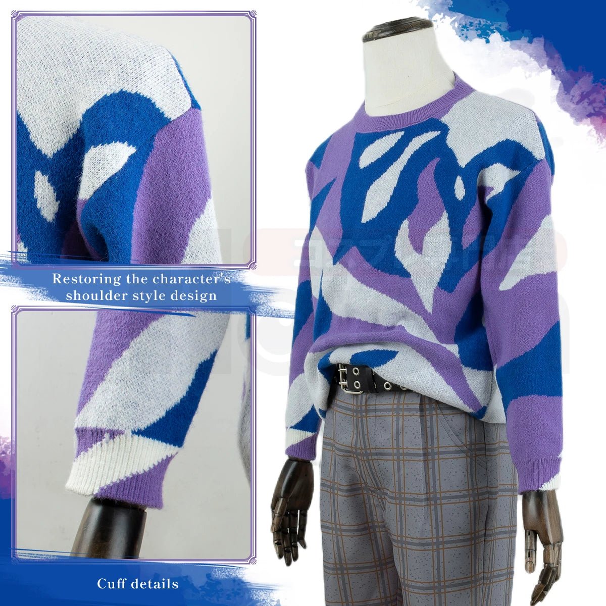 Costume Cosplay Reo Mikage Blue Lock - Pullover, Pantalon et Perruque pour un Look Quotidien