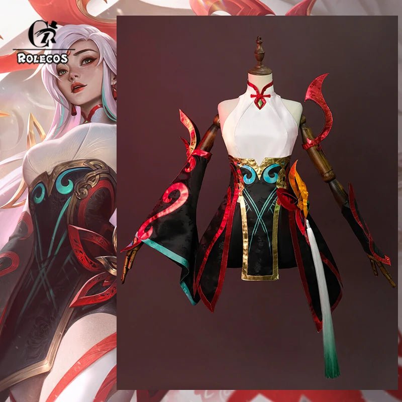Costume Cosplay LOL Mythmaker Irelia - Tenue Halloween Femmes Championne Nouveau Skin