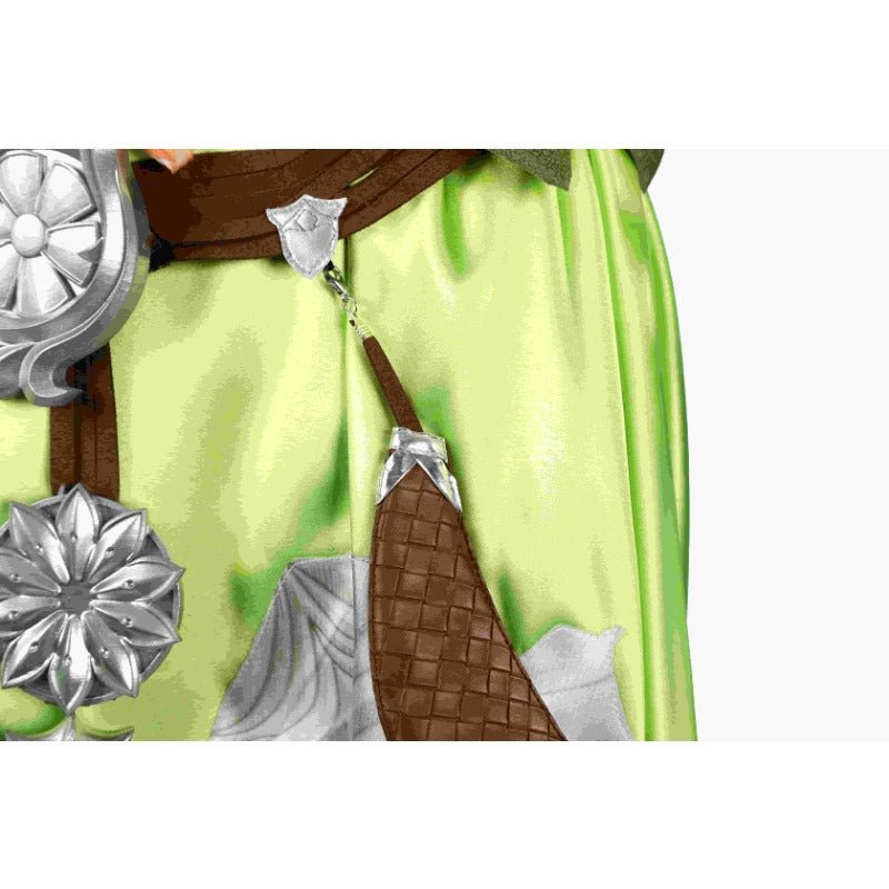Costume Cosplay FF14 Nophica - Robe Longue Verte pour Halloween & Fêtes