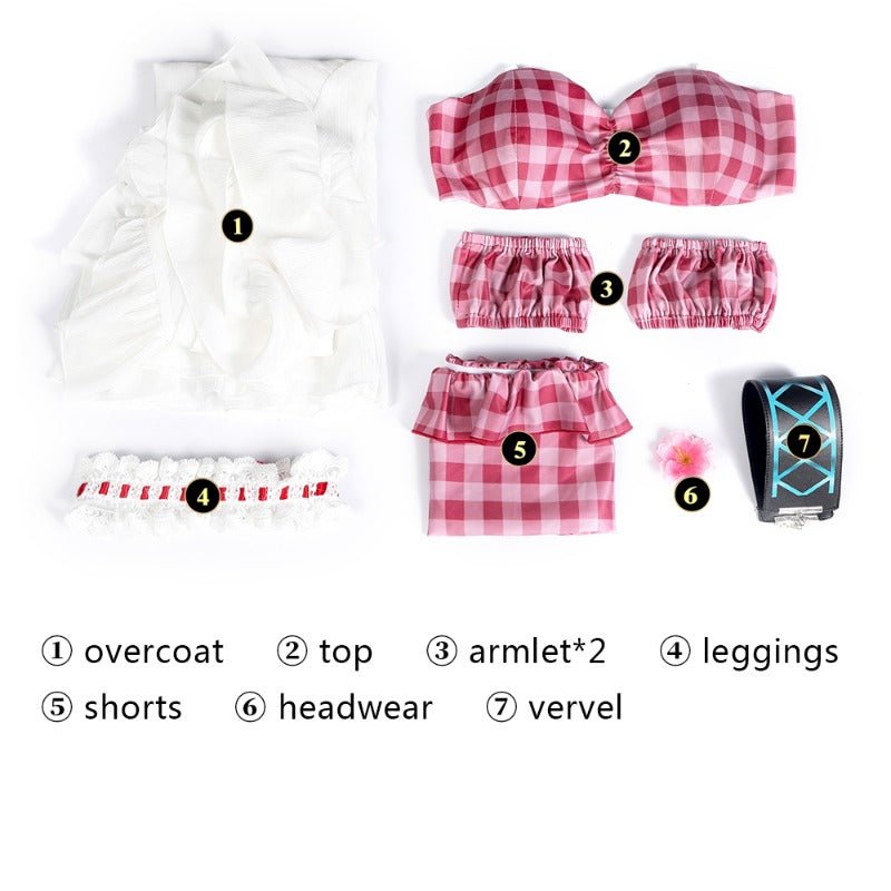 Costume Cosplay Été Eyjafjalla Arknights Taille Standard Seulement