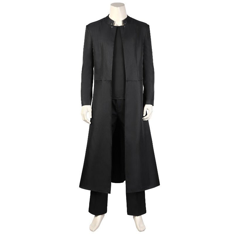Costume Neo de Matrix Resurrections Manteau et Pantalon pour Halloween Cosplay
