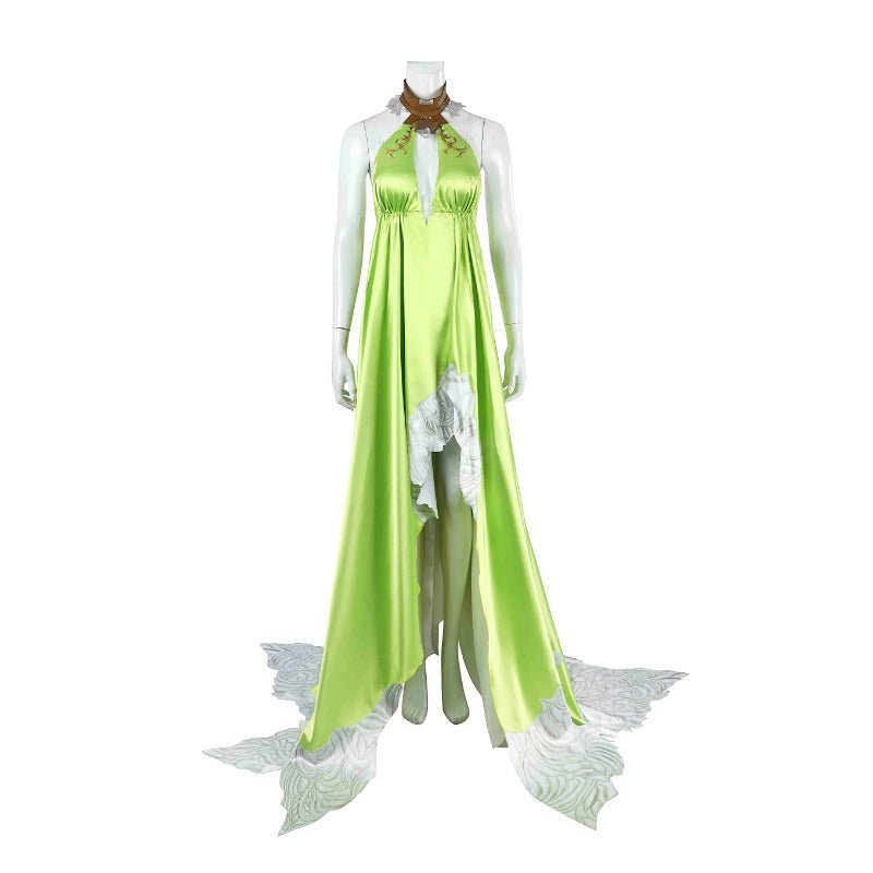 Costume Cosplay FF14 Nophica - Robe Longue Verte pour Halloween & Fêtes