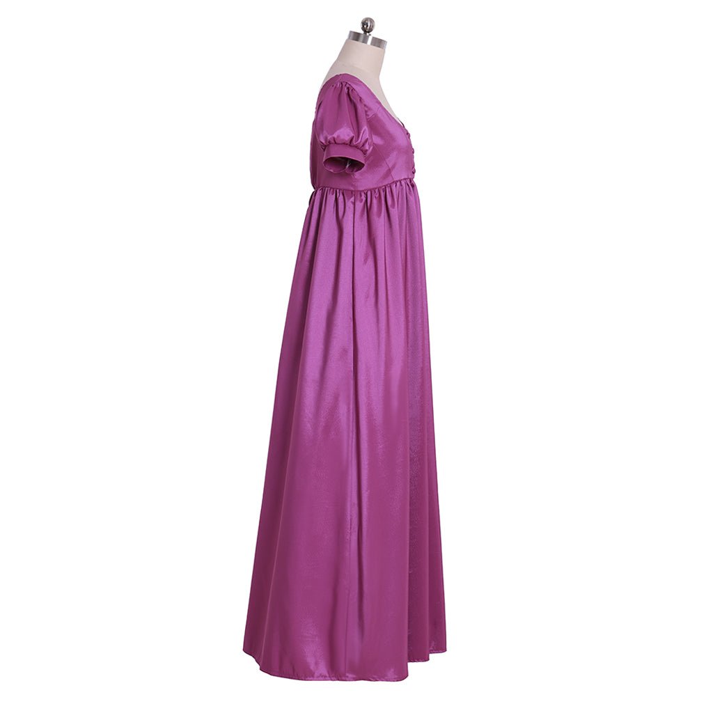 Robe Violette Régence Médiévale Renaissance Noble Costume de Théâtre pour Femme