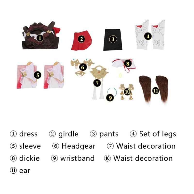 Costume Cosplay Honkai: Star Rail Tingyun avec Accessoires pour Femmes