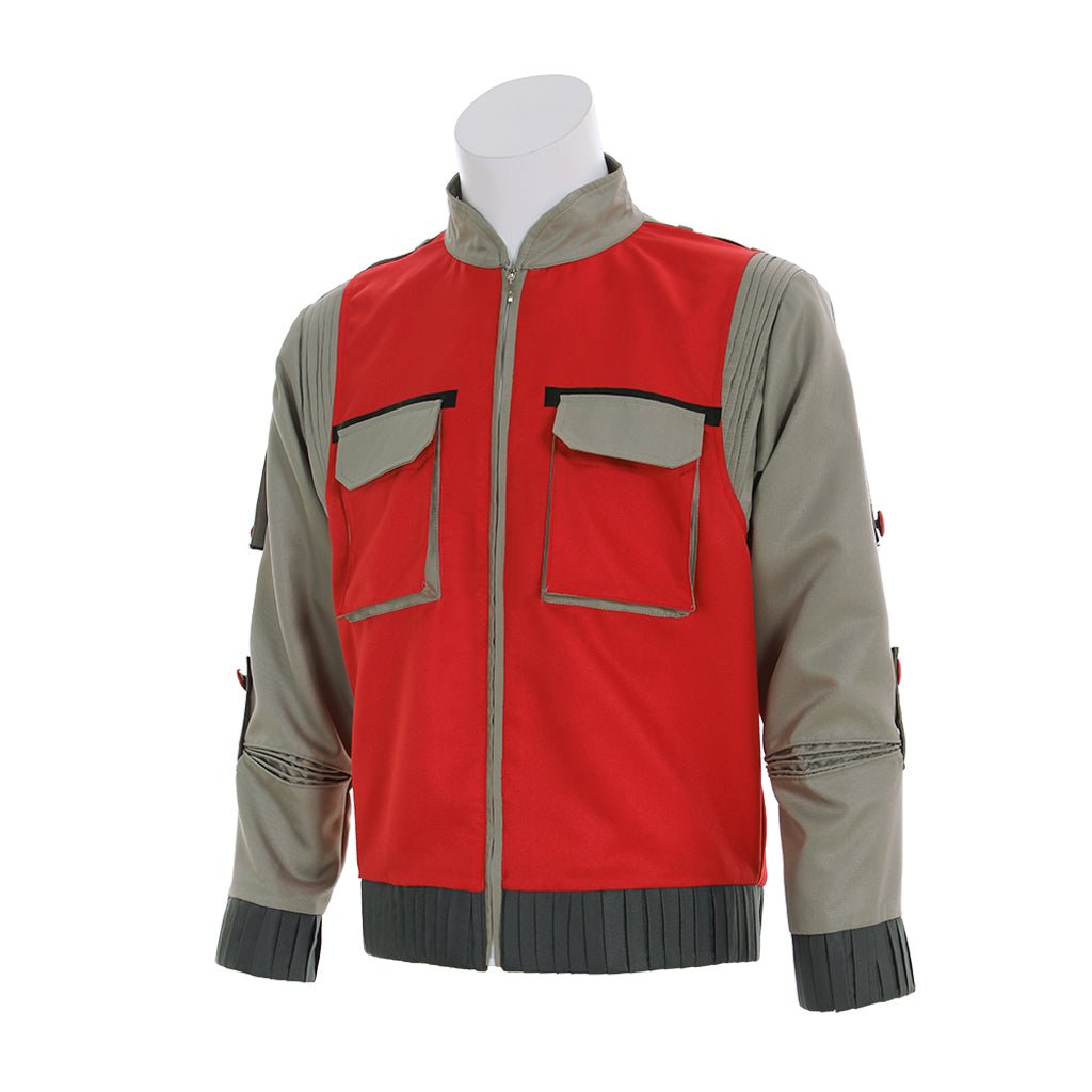 Costume Cosplay Retour Vers le Futur Veste - Orange, Blanc et Rouge