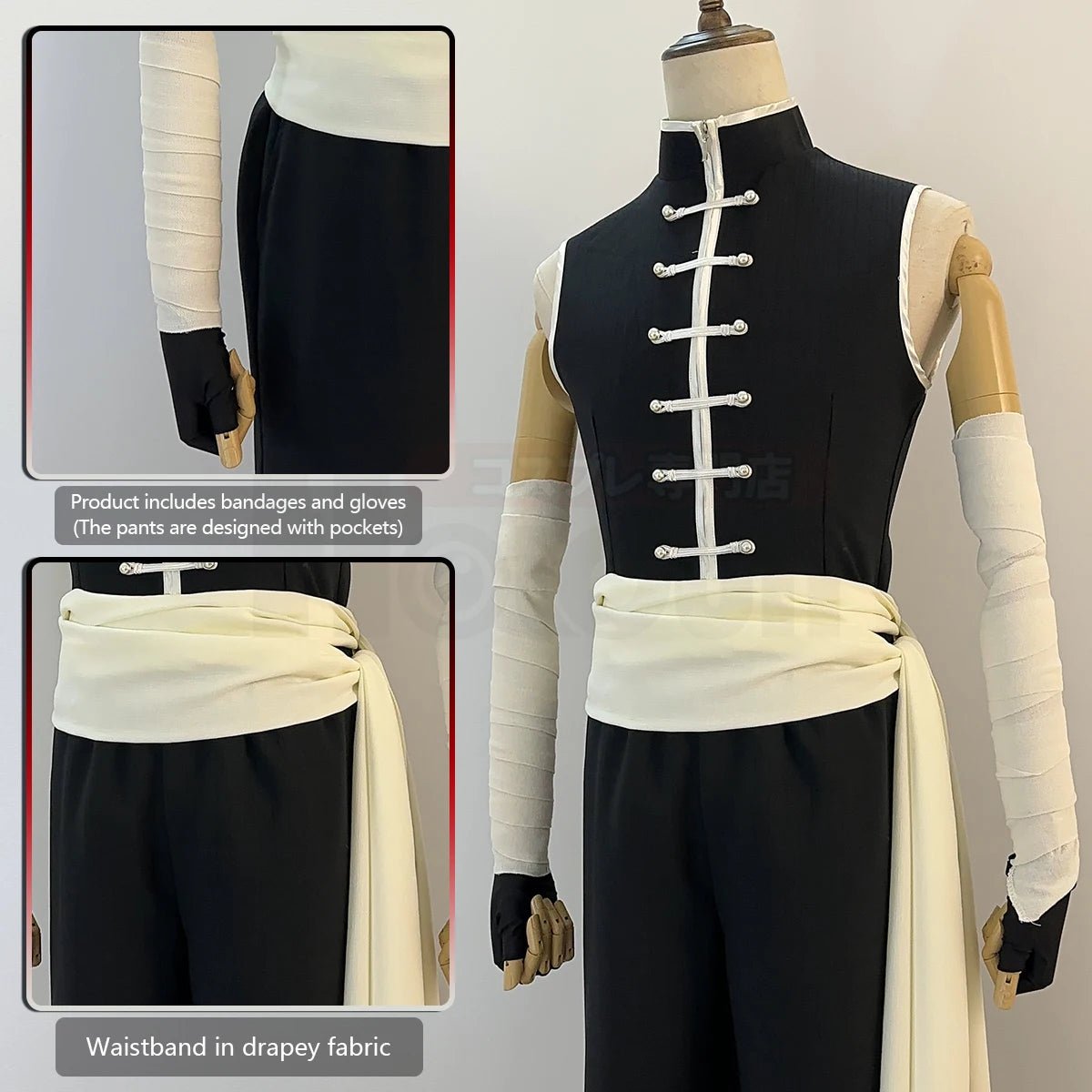 Costume Cosplay Stark de Frieren: Beyond Journey's End - Perruque, Veston sans Manches, Pantalon