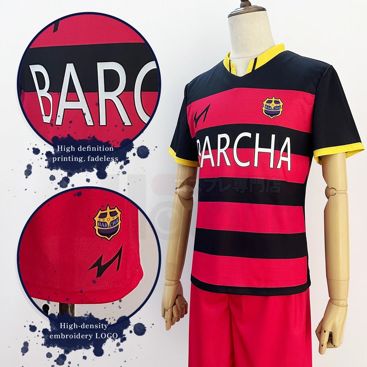 Costume Cosplay Blue Lock FC Barcha Bachira Otoya Lavinho Uniforme de Football avec Perruque