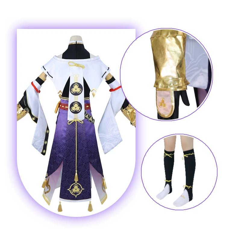 Costume Cosplay Kujou Sara Genshin Impact Femme - Ensemble Complet avec Accessoires