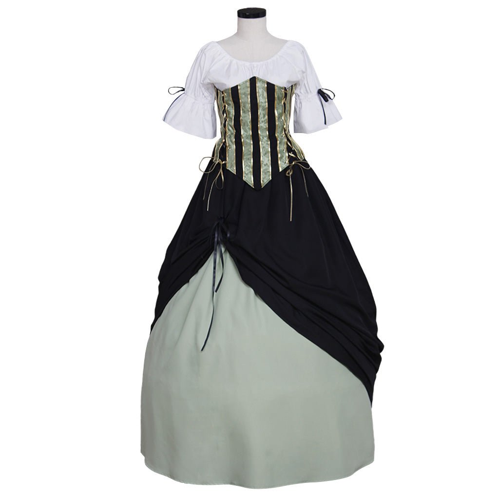 Robe Vintage Médiévale Victorienne Renaissance pour Femmes - Costume Cosplay Élégant Halloween