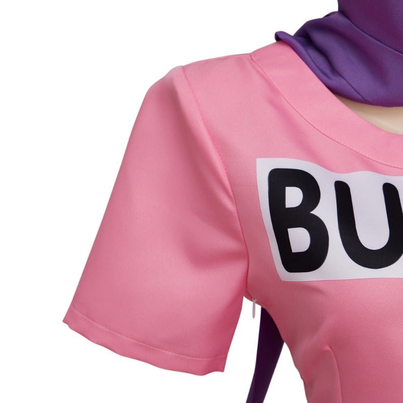Costume Cosplay Bulma Dragon Ball Robe Rose avec Accessoires