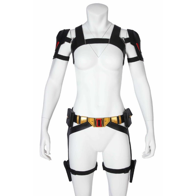 Costume Cosplay Black Widow Natasha Romanoff pour Halloween - Combinaison Imprimée Noire