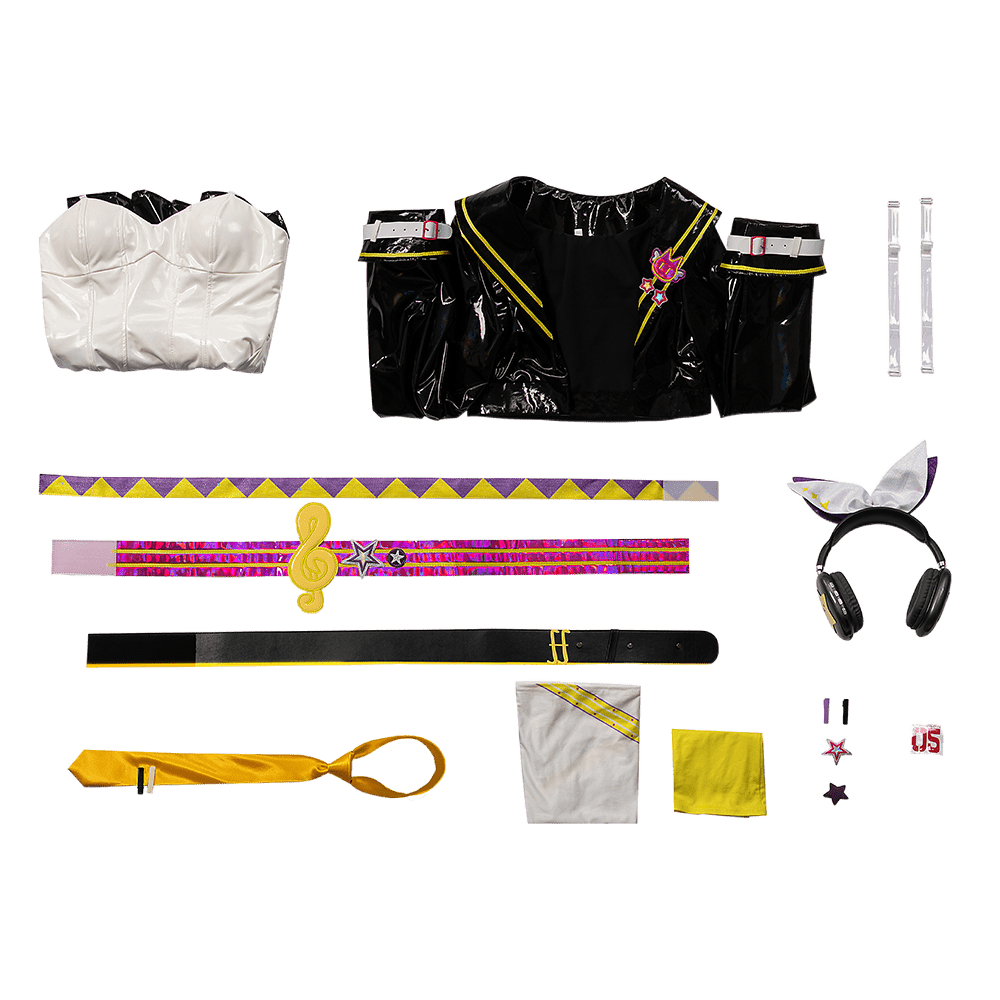 Costumes Cosplay Muse Dash Len et Rin | Tenues de Scène Project Mirai Sekai | Ensemble Complet Halloween